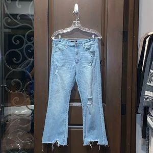 Vervet Light Wash Crop Flare Fit Jeans